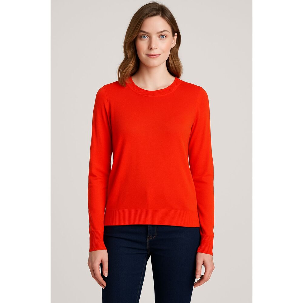 ASOS‎ Lightweight Crewneck Sweater Orange Sz 12
